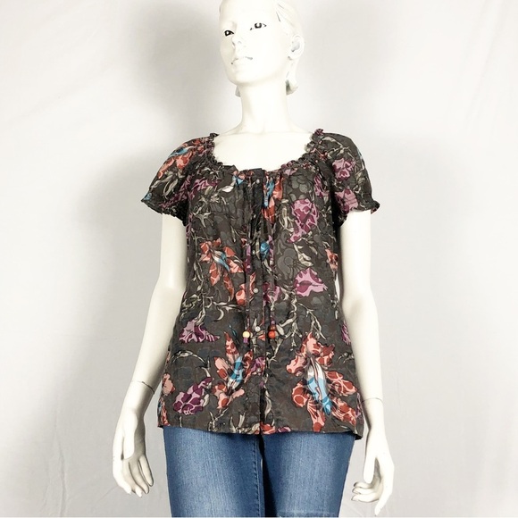 🥀Esprit Lightweight Floral Button-Up Blouse | Romantic Boho | Size 4🥀 - Picture 6 of 9